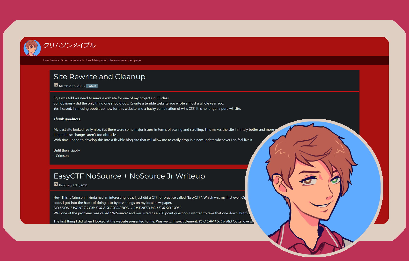 Site Rewrite and Cleanup (2019)